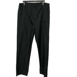 Vintage PUMA Track Pants Nylon Windbreaker Elastic Waist Pockets Mens M Black